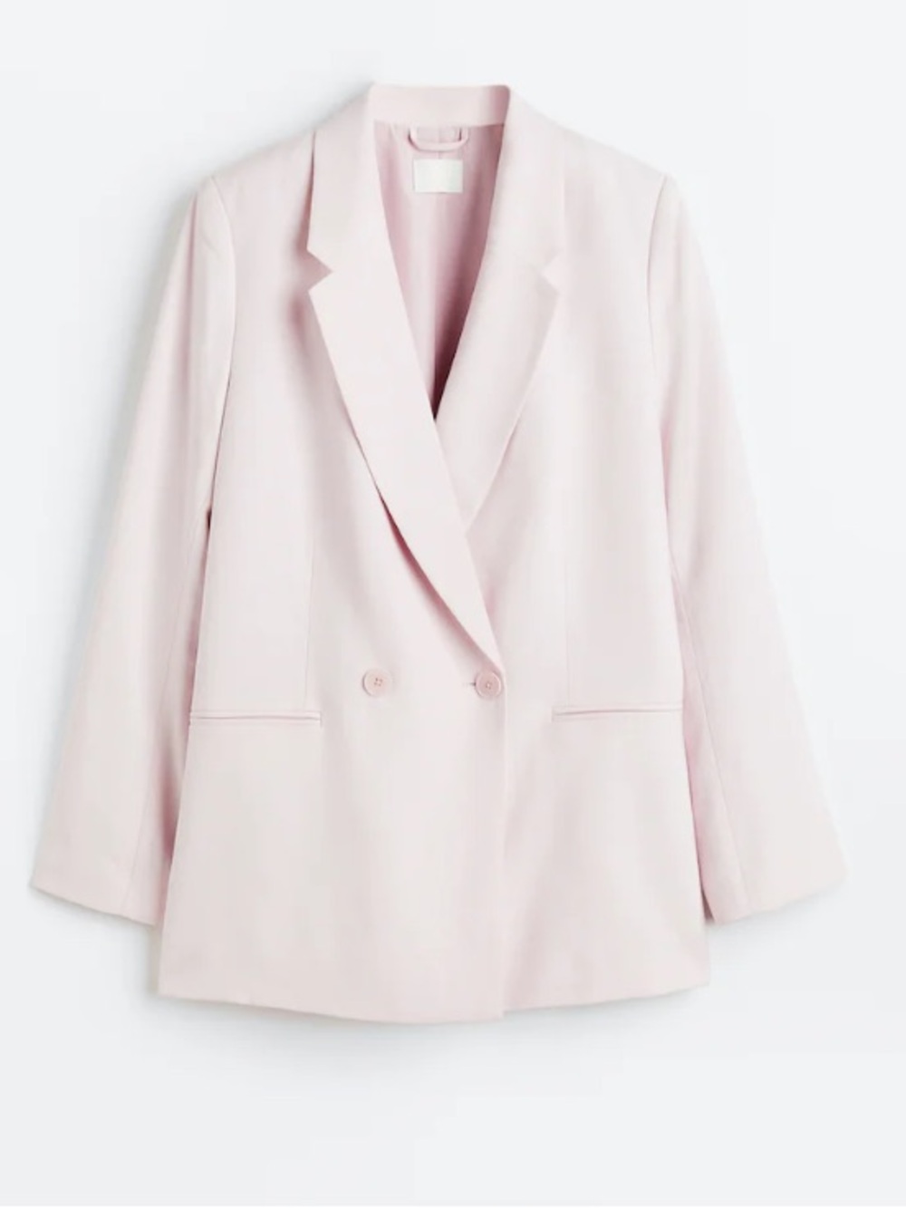 NWOT H&M light, pink double breasted blazer